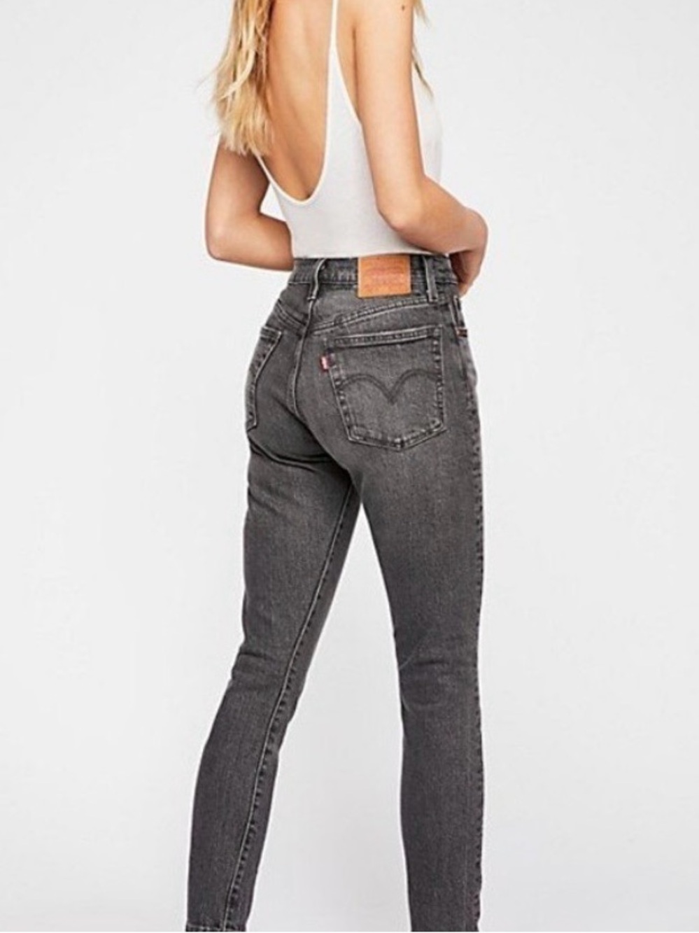 Levi’s Women’s Vintage 501 Skinny jeans Gray jeans Button fly Size 25 Grunge